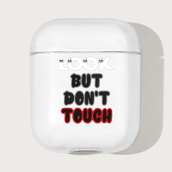 

Letter Graphic Case For Airpods, Clear