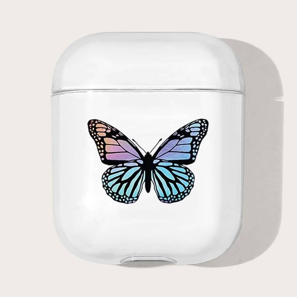 

Ombre Butterfly Pattern Case For Airpods, Clear
