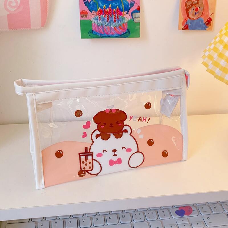 

1pc Cartoon Graphic Storage Bag, Clear