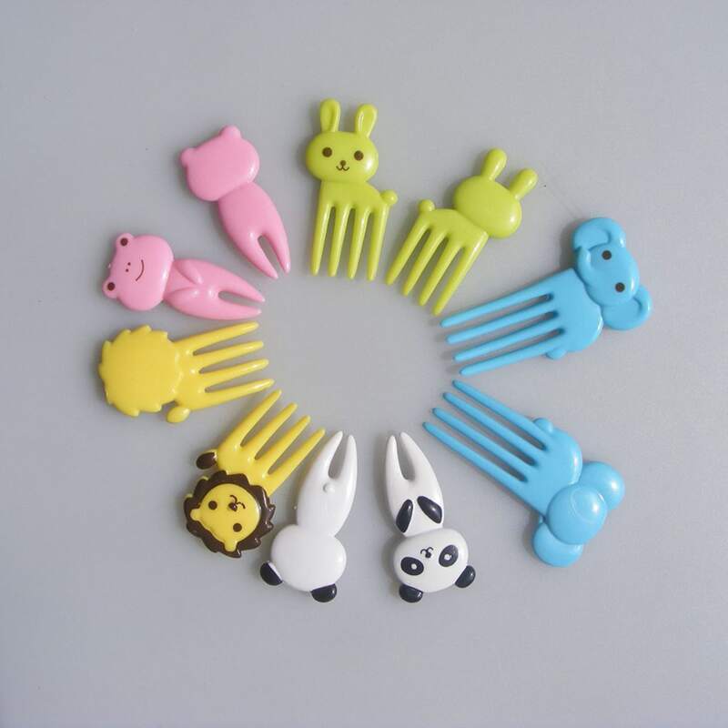 

5pcs Animal Shaped Fork, Multicolor