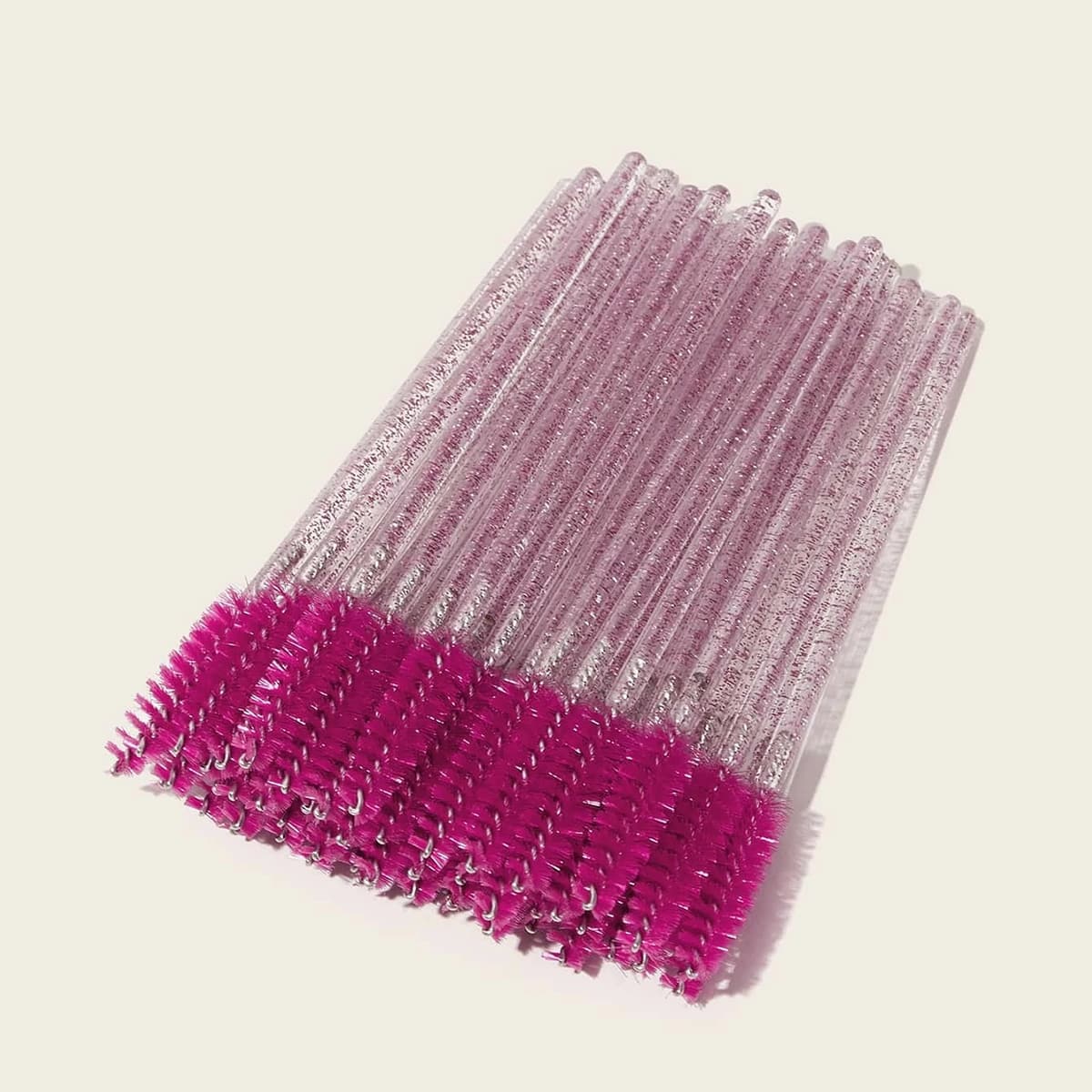 

20pcs Disposable Eyebrow Brush, Hot pink