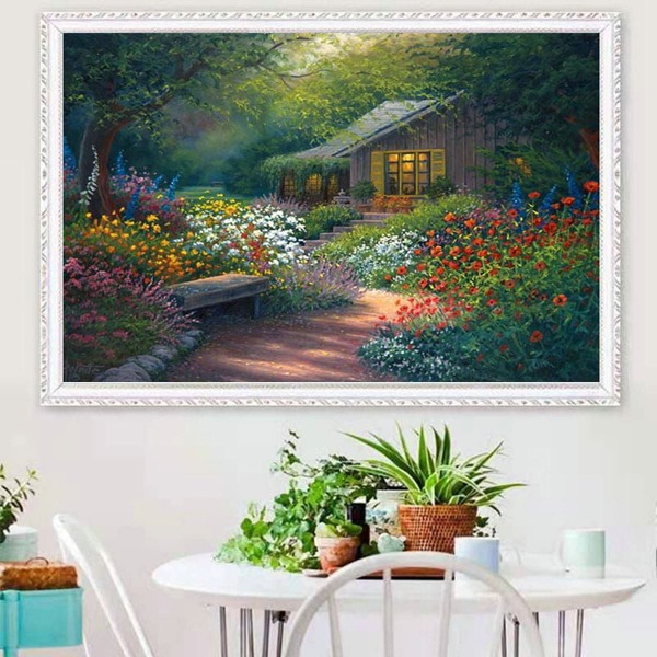 

House Pattern Diamond Painting Without Frame, Multicolor