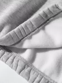 Manfinity Hypemode 男士字母贴花细节保暖套头衫秋冬季四分之一拉链外出学院风长袖休闲运动衫，适合朋友、丈夫、男朋友的礼物