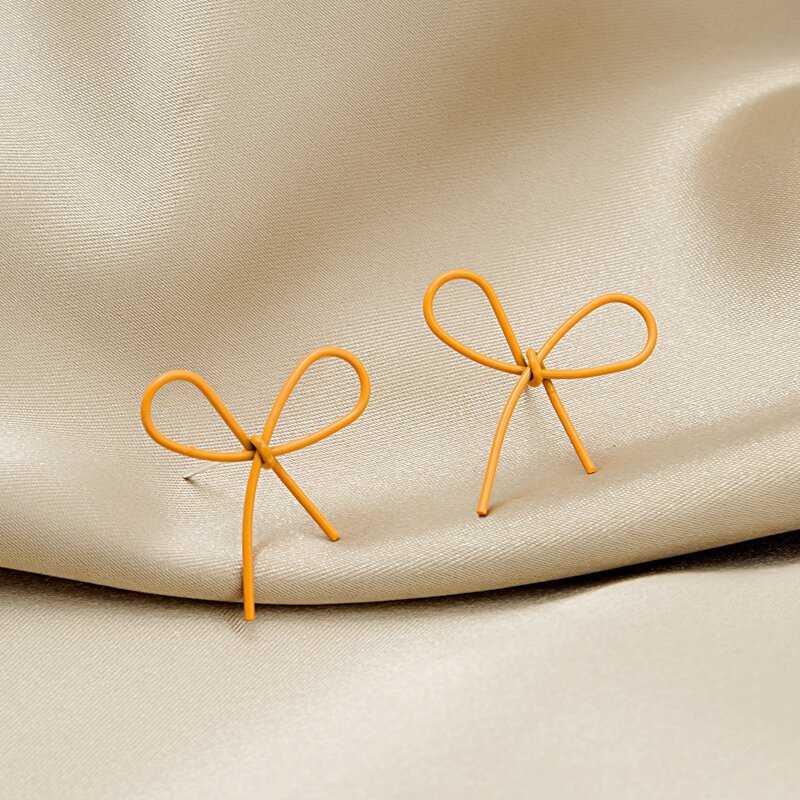 

Bow Decor Stud Earrings, Orange