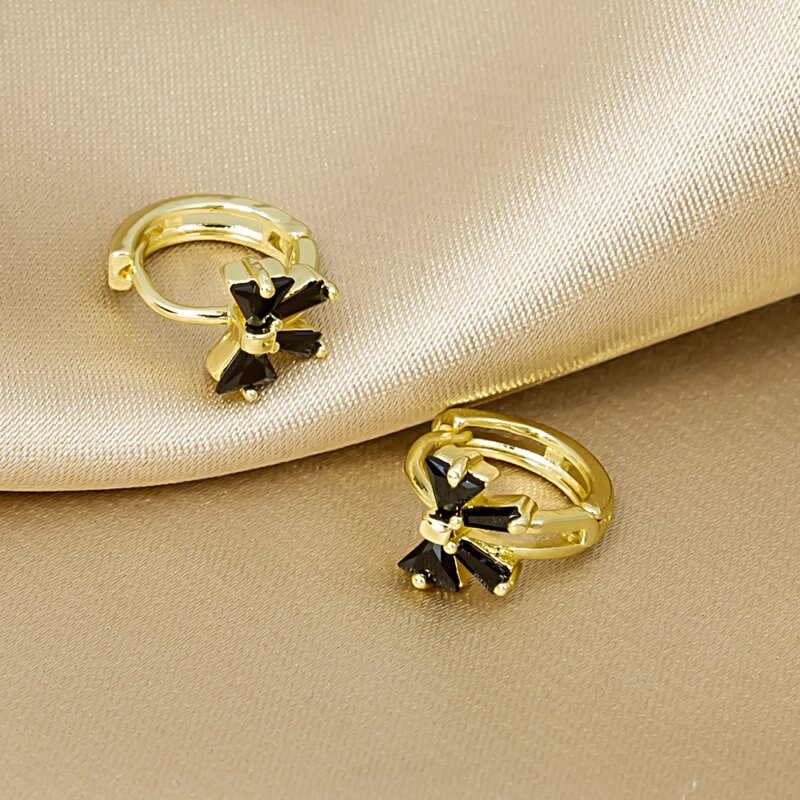 

Bow Decor Earrings, Black