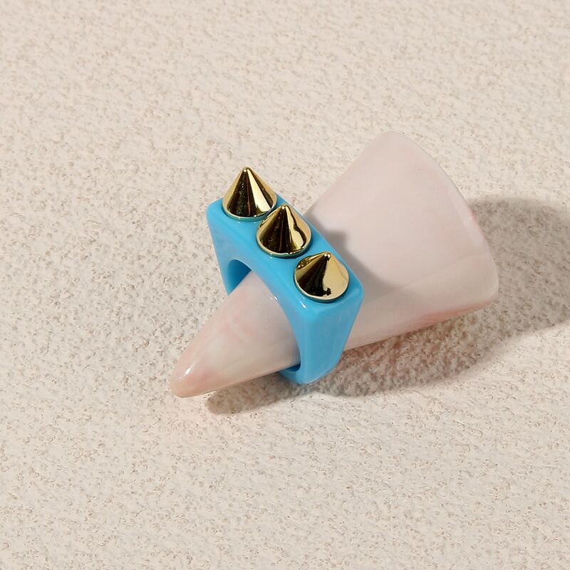 

Geo Design Ring, Blue
