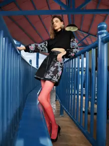 Sara Mezzanotti 印花腰帶半身裙 - 彩色 - 查看 4