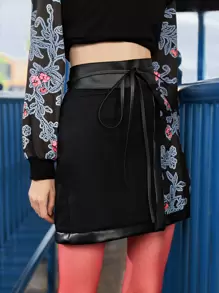 Sara Mezzanotti 印花腰帶半身裙 - 彩色 - 查看 5