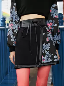 Sara Mezzanotti 印花腰帶半身裙 - 彩色 - 查看 6