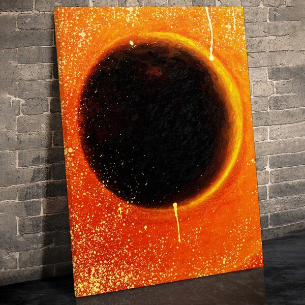 

1pc Solar Eclipse Pattern Hanging Painting, Multicolor