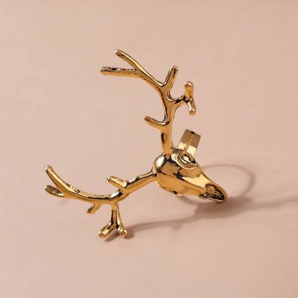 

Elk Head Decor Ring, Gold