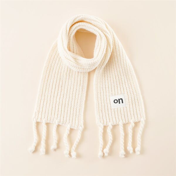 

Toddler Kids Solid Scarf, Apricot