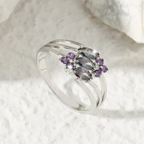 

Zircon Decor Ring, Silver