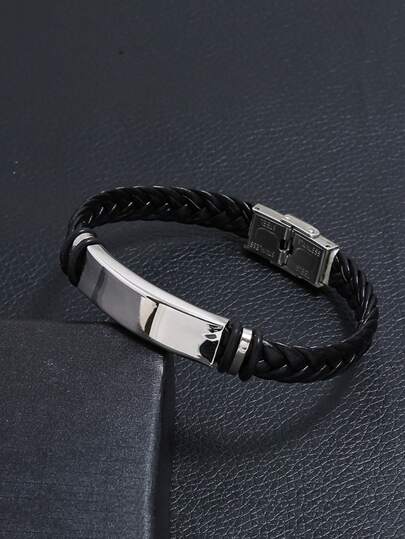Fashionable and Popular Men Braided Bracelet Stainless Steel for Jewelry Gift and for a Stylish Look