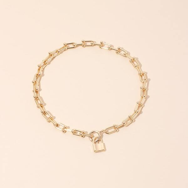 

Lock Charm Choker, Gold