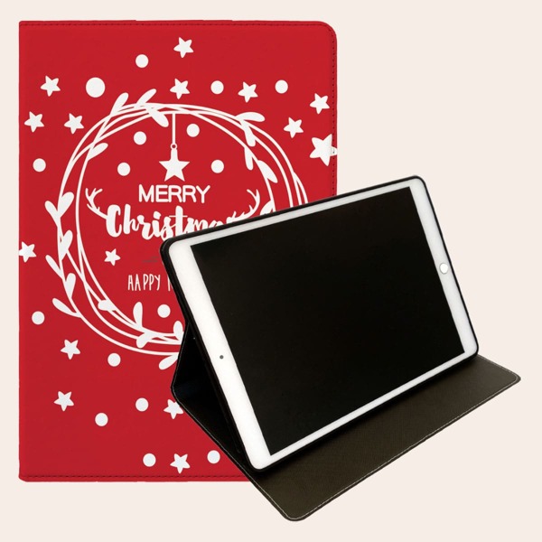 

Christmas Letter Graphic Case For iPad, Red and white