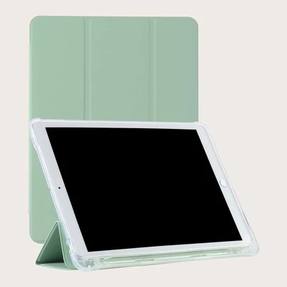 Pad 防震铅笔槽保护套，内置铅笔槽，TPU 软壳，极简主义/休闲/iPad 翻盖对开式平板电脑保护套，兼容 iPad Mini4/5/Mini6/Mini7/9.7/10.2/10.5/10.9/10th Gen/11 英寸/12.9 英寸/Air 11 英寸 (M2) 2024/Air 13 英寸 (M2) 2024/Pro 13 英寸 (M4) 2024/Pro 11 英寸 (M4) 2024/iPad Air 13 (M3 2025)/iPad Air 11 英寸 (M3) 2025/iPad (A16) 11 英寸第 11 代 2025
