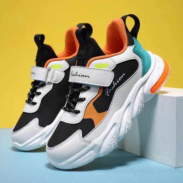 

Girls Colorblock Breathable Running Shoes, Multicolor