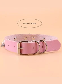 Heart Decor Choker - Pink - View 5