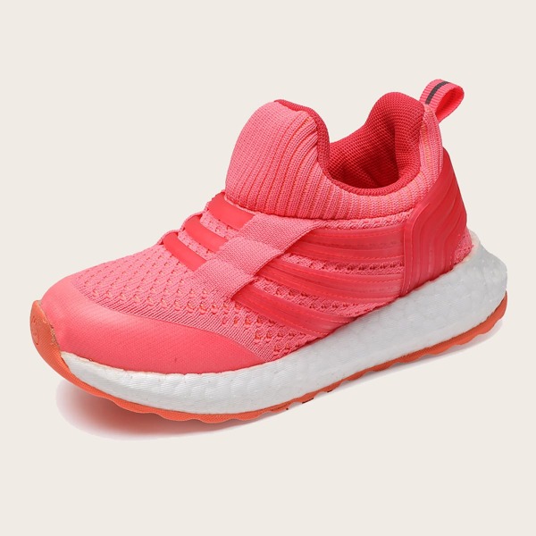 

Girls Knit Detail Slip On Sneakers, Pink