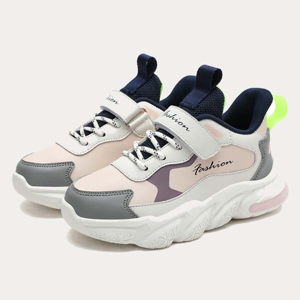 

Kids Colorblock Letter Graphic Running Shoes, Multicolor