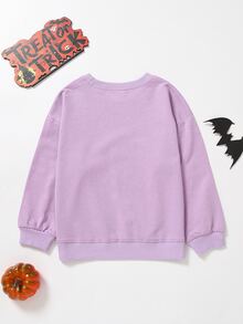 小男童萬聖節和恐龍印花運動衫