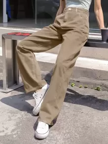 DAZY 實色高腰男女皆宜牛仔褲