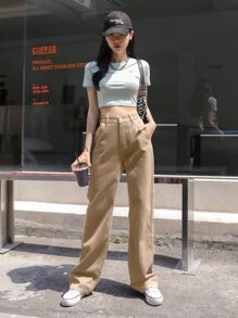 DAZY 實色高腰男女皆宜牛仔褲