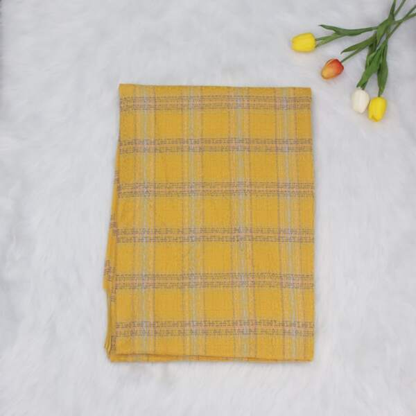 

Fringe Hem Plaid Pattern Scarf, Multicolor