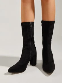 Botas clásicas hasta media pantorrilla - Negro - Ver 4