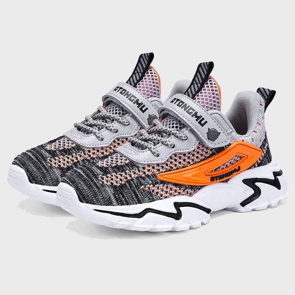 

Boys Colorblock Hollow Out Velcro Strap Sneakers, Multicolor