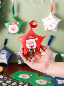 5 chiếc In Hình Giáng Sinh Hộp Đóng Gói Ngẫu Nhiên Tiệc Cưới Túi Quà Tặng - Nhiều màu - Xem 2