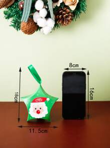 5 chiếc In Hình Giáng Sinh Hộp Đóng Gói Ngẫu Nhiên Tiệc Cưới Túi Quà Tặng - Nhiều màu - Xem 4