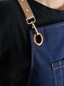 1pc Waterproof Apron - Navy Blue - View 6