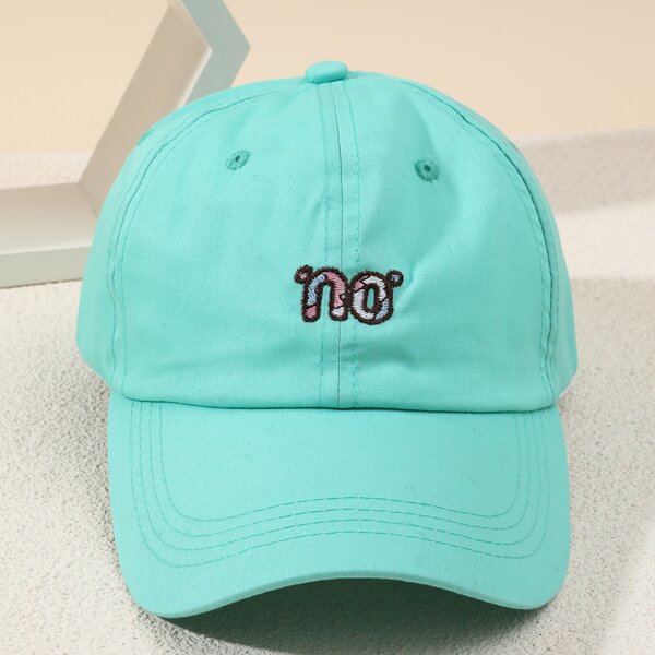 

Letter Embroidered Baseball Cap, Multicolor