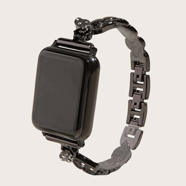 

Ремешок для часов iWatch со стразами в форме пчелки, Чёрный