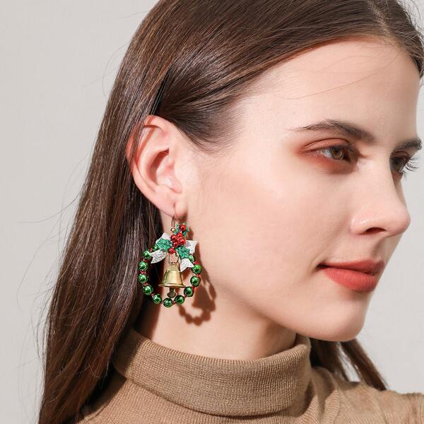 

Christmas Bells Decor Drop Earrings, Multicolor