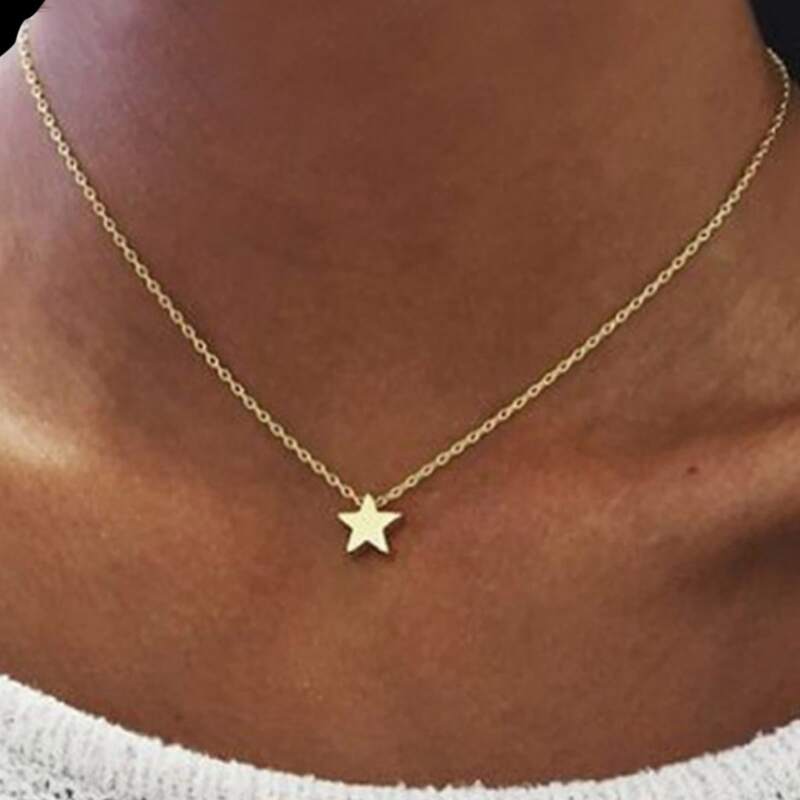 

Star Decor Chain Necklace, Gold
