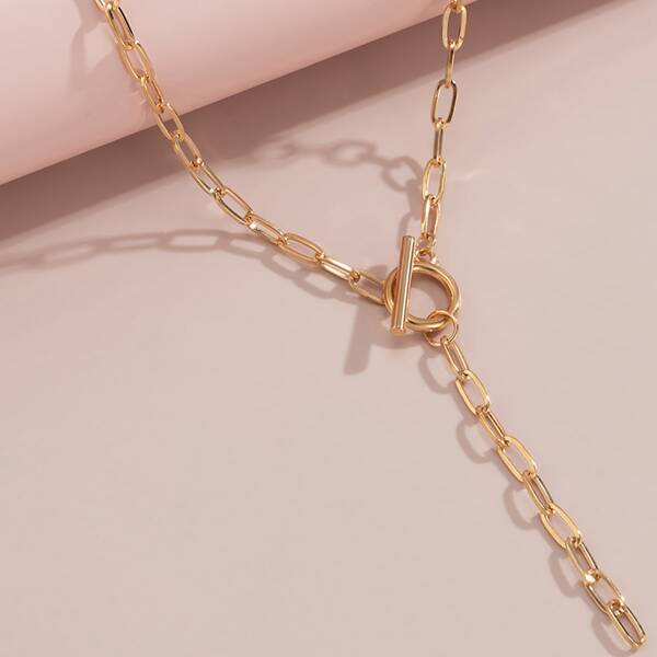

Minimalist Y Lariat Necklace, Gold