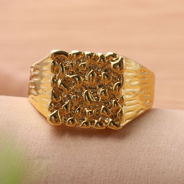 

Men Geo Decor Ring, Gold