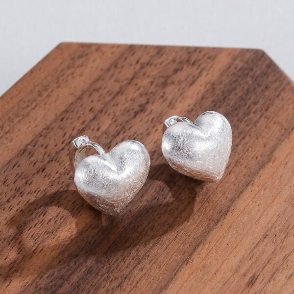 

Серьги с сердечком, Серебряные