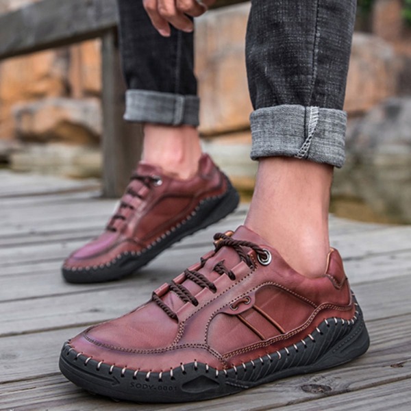 

Men Vintage Lace-up Dress Shoes, Burgundy