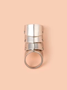 男士結構戒指 - 銀色 - 查看 2