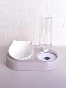 1 Bộ Bát Cho Thú Cưng Có Bình Tập Uống, Bát Ăn Cho Thú Cưng 2 Trong 1 Cho Chó & Mèo, Bát Nước Tự Động Cho Chó, Bát Nước Cho Mèo - Màu tím - Xem 2