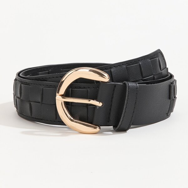 

Metal Buckle Belt, Black
