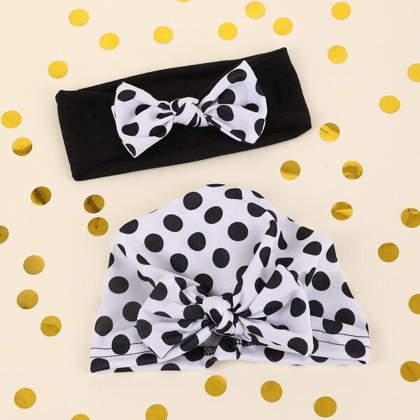 

Baby Polka Dot Hat & Headband, Multicolor