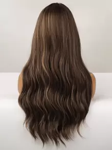 Peluca sintética larga rizada - Marrón - Ver 2