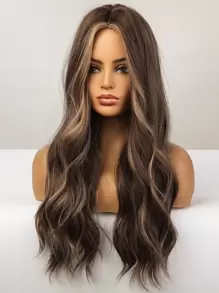 Peluca sintética larga rizada - Marrón - Ver 3