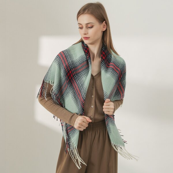 

Plaid Print Scarf, Multicolor