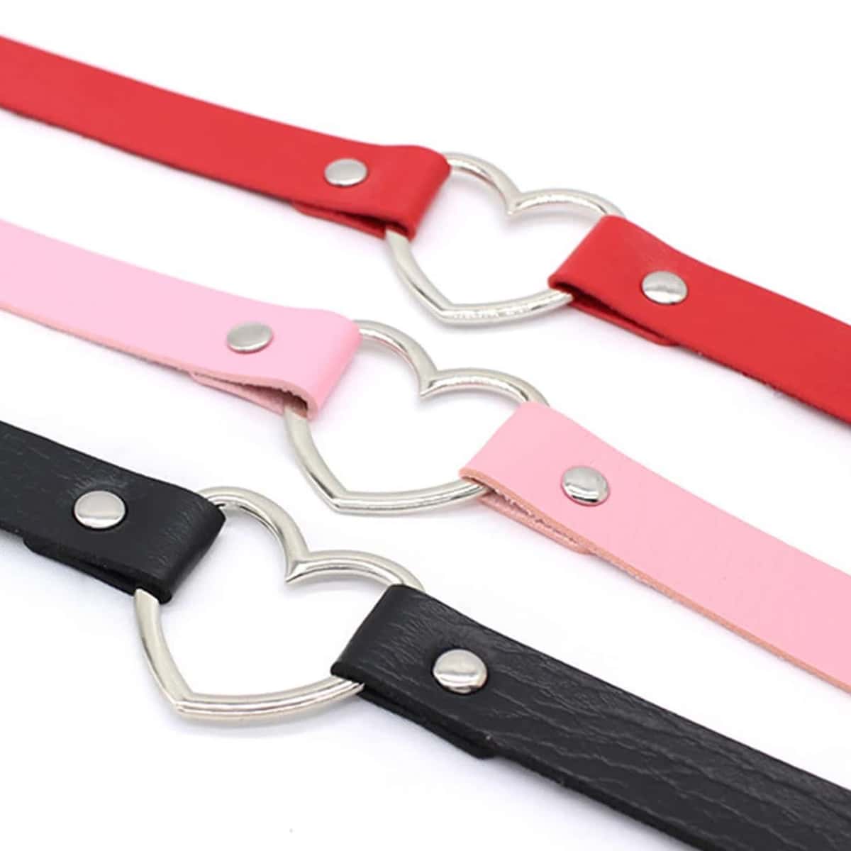 

3pcs Heart Design Choker, Multicolor